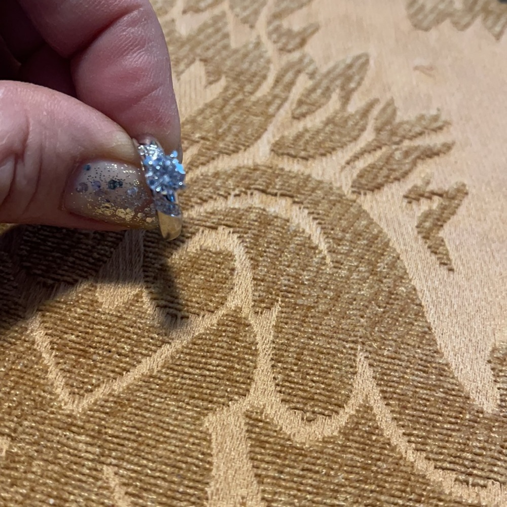 Used solitaire ring size 6 - Picture 3 of 5